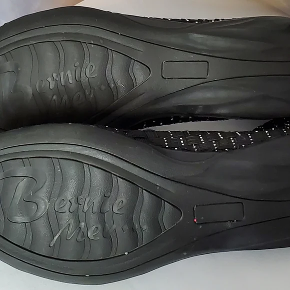 Bernie Mev Black and Silver Flat Size 38 - Picture 8 of 11